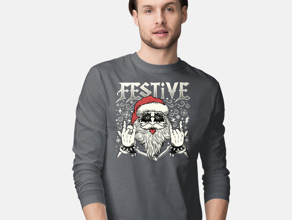 Festive Rock And Roll Santa