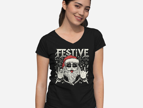 Festive Rock And Roll Santa