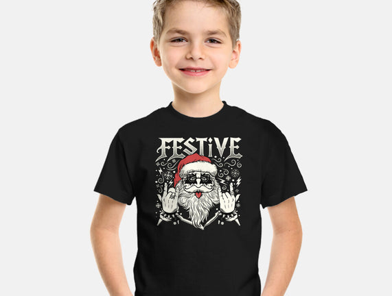 Festive Rock And Roll Santa