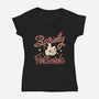 Barely Functioning-Womens-V-Neck-Tee-tobefonseca