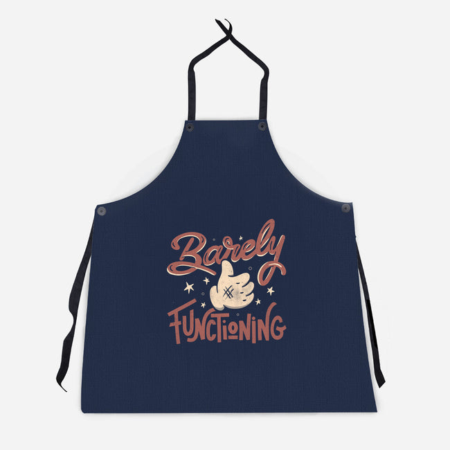 Barely Functioning-Unisex-Kitchen-Apron-tobefonseca