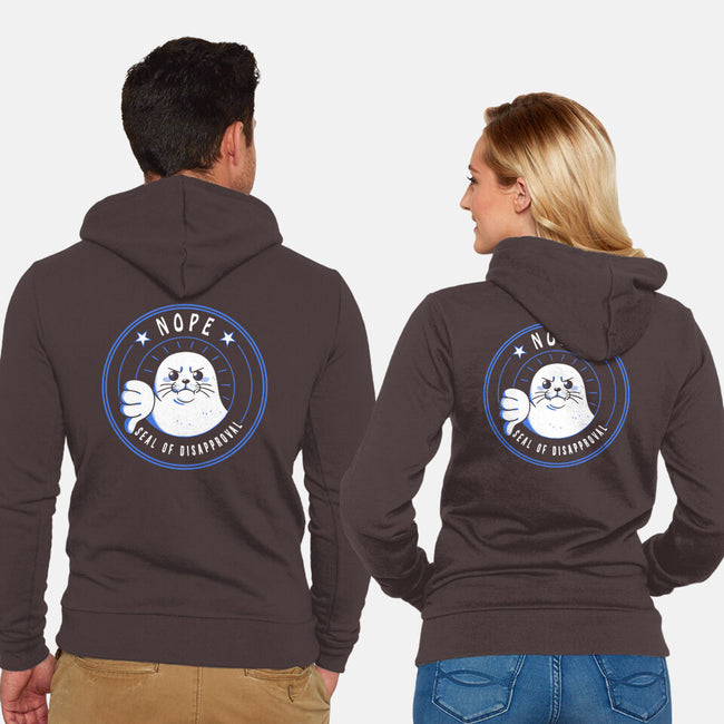 Funny Seal Of Disapproval-Unisex-Zip-Up-Sweatshirt-tobefonseca