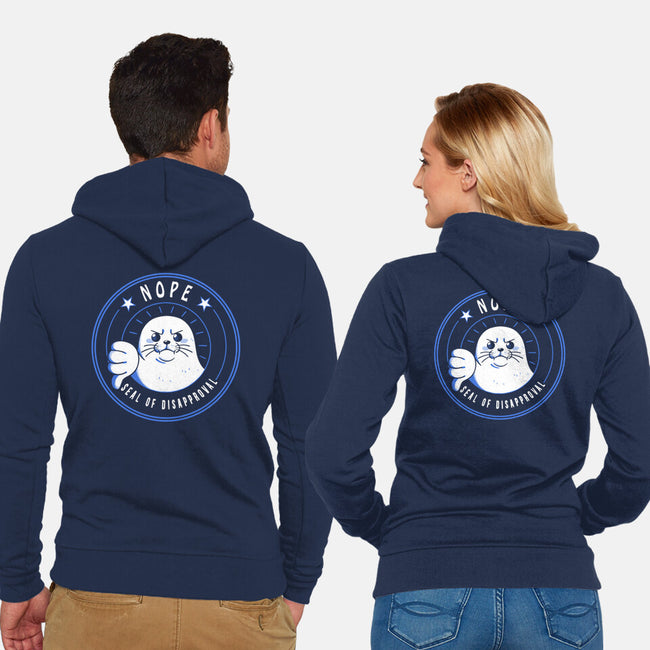 Funny Seal Of Disapproval-Unisex-Zip-Up-Sweatshirt-tobefonseca