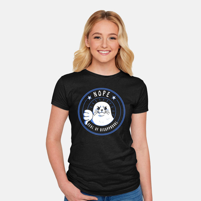 Funny Seal Of Disapproval-Womens-Fitted-Tee-tobefonseca