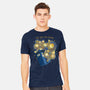 Travel Time Van Gogh Episode-Mens-Heavyweight-Tee-tobefonseca