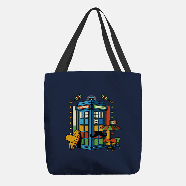 Buenas Tardis Travel Time-None-Basic Tote-Bag-tobefonseca