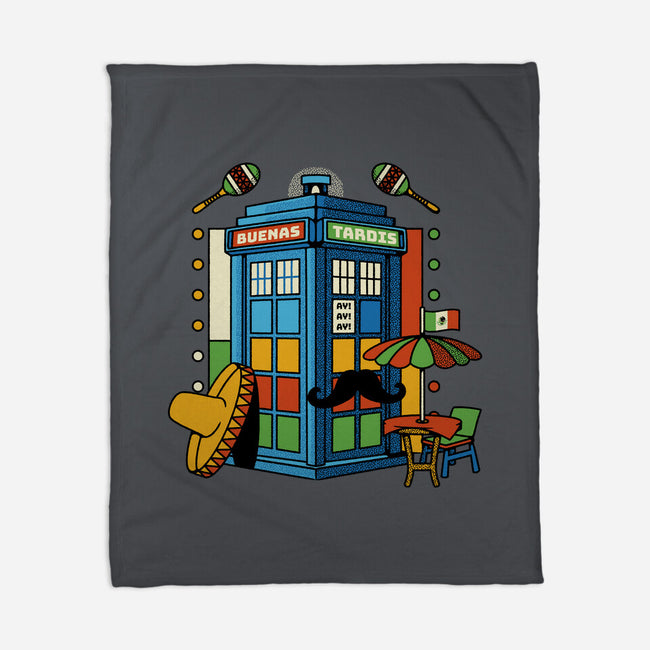 Buenas Tardis Travel Time-None-Fleece-Blanket-tobefonseca