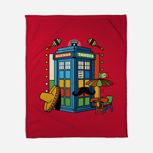 Buenas Tardis Travel Time-None-Fleece-Blanket-tobefonseca