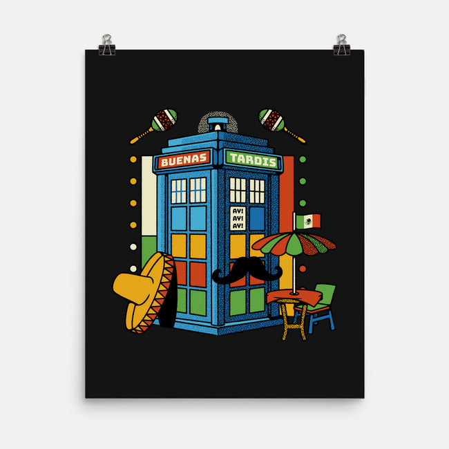 Buenas Tardis Travel Time-None-Matte-Poster-tobefonseca