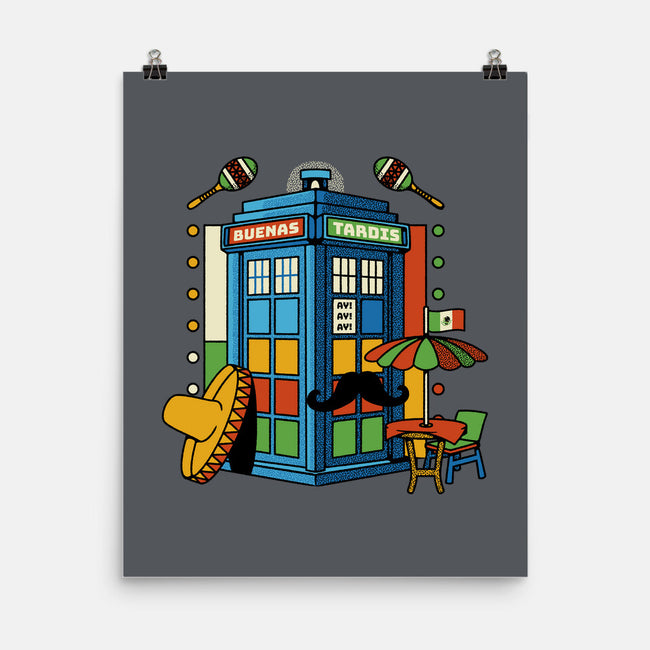 Buenas Tardis Travel Time-None-Matte-Poster-tobefonseca