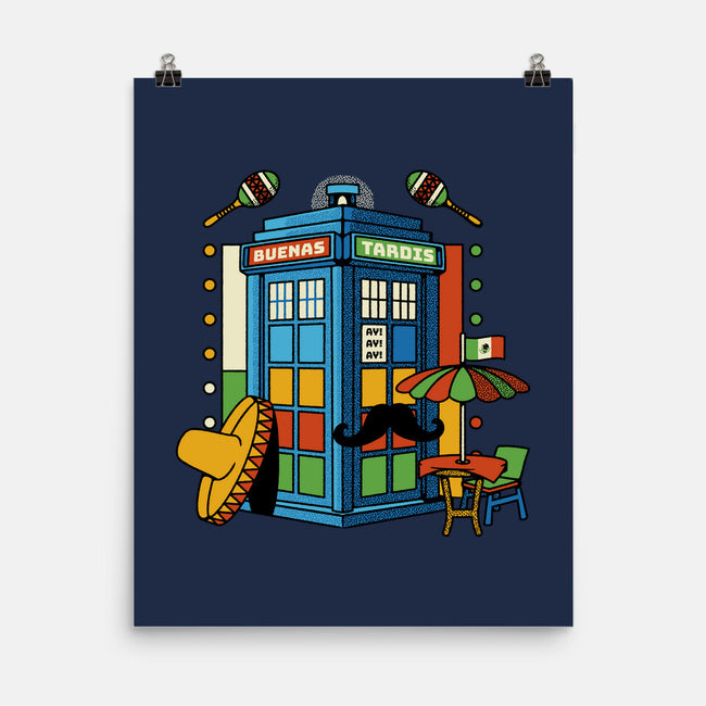 Buenas Tardis Travel Time-None-Matte-Poster-tobefonseca