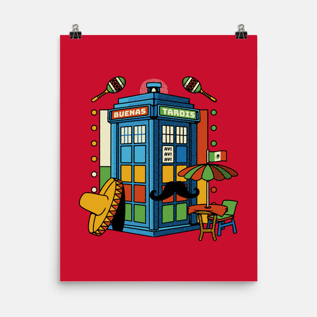 Buenas Tardis Travel Time-None-Matte-Poster-tobefonseca