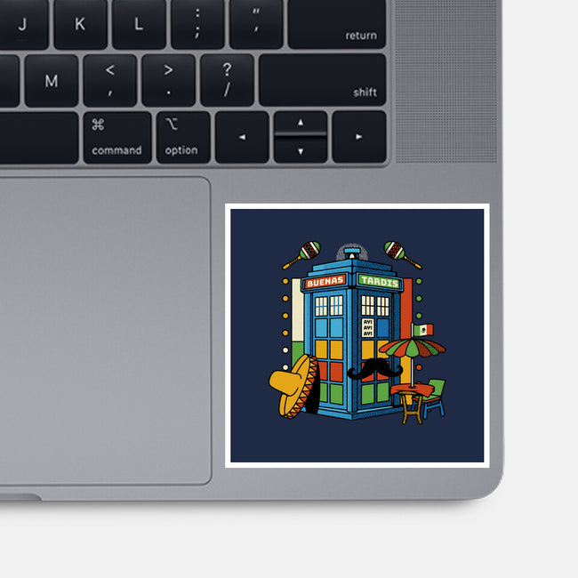 Buenas Tardis Travel Time-None-Glossy-Sticker-tobefonseca