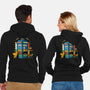 Buenas Tardis Travel Time-Unisex-Zip-Up-Sweatshirt-tobefonseca