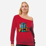 Buenas Tardis Travel Time-Womens-Off Shoulder-Sweatshirt-tobefonseca