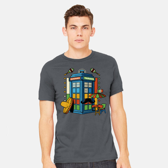 Buenas Tardis Travel Time-Mens-Heavyweight-Tee-tobefonseca