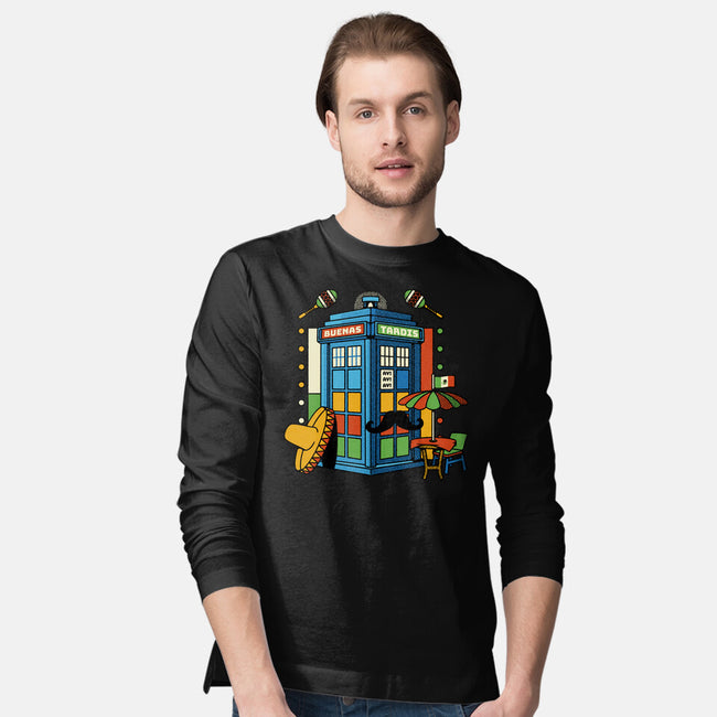 Buenas Tardis Travel Time-Mens-Long Sleeved-Tee-tobefonseca