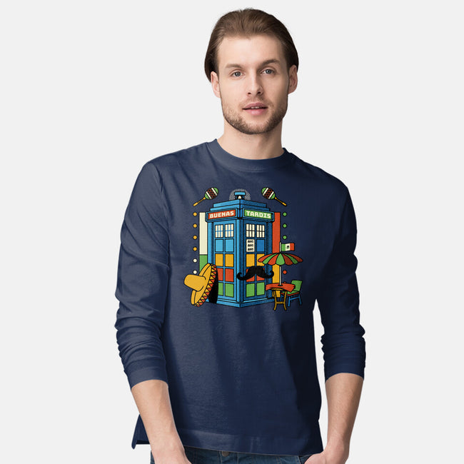 Buenas Tardis Travel Time-Mens-Long Sleeved-Tee-tobefonseca