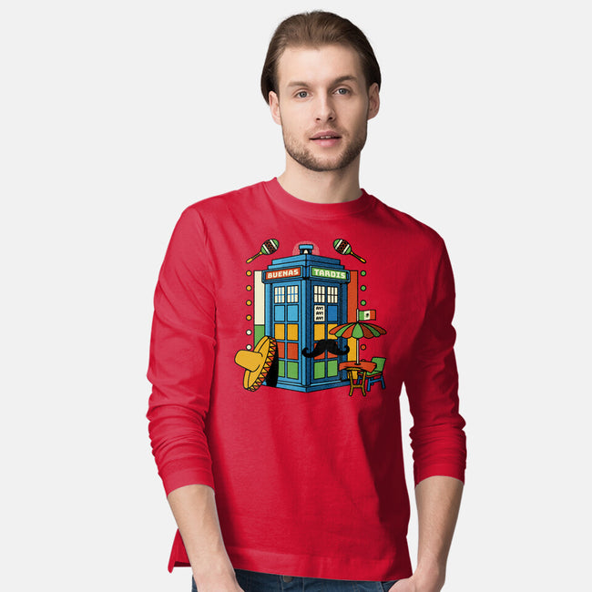 Buenas Tardis Travel Time-Mens-Long Sleeved-Tee-tobefonseca