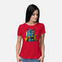 Buenas Tardis Travel Time-Womens-Basic-Tee-tobefonseca