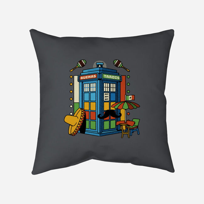 Buenas Tardis Travel Time-None-Removable Cover w Insert-Throw Pillow-tobefonseca