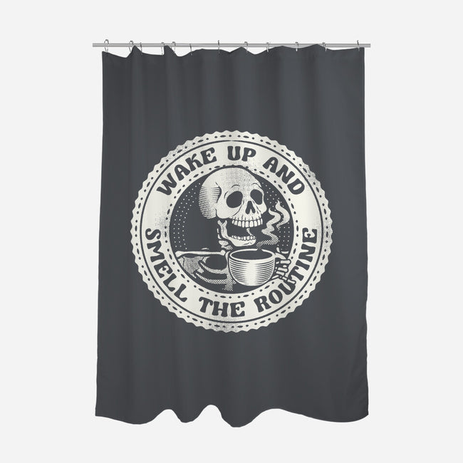 Wake Up And Smell The Routine-None-Polyester-Shower Curtain-tobefonseca