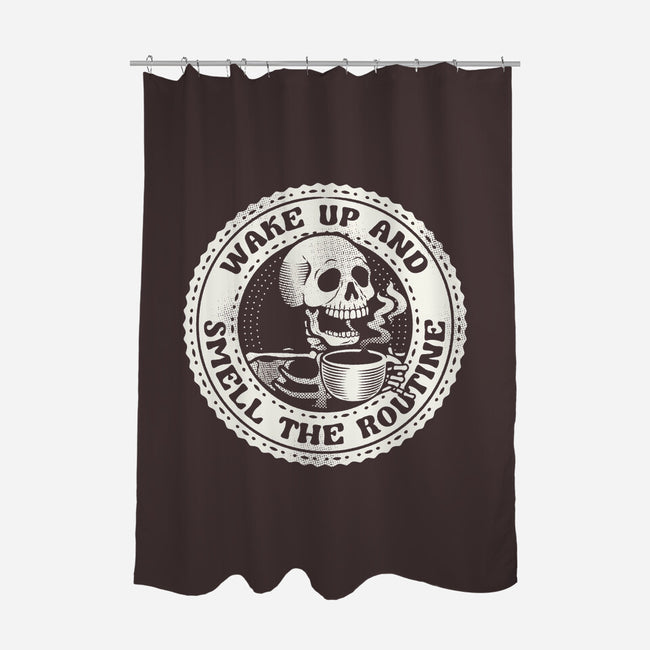 Wake Up And Smell The Routine-None-Polyester-Shower Curtain-tobefonseca