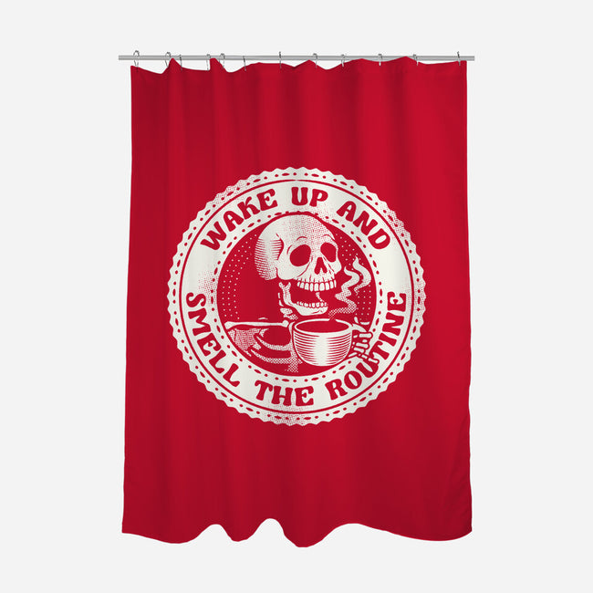 Wake Up And Smell The Routine-None-Polyester-Shower Curtain-tobefonseca