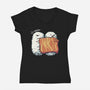 Sleeping Sushi Again-Womens-V-Neck-Tee-tobefonseca