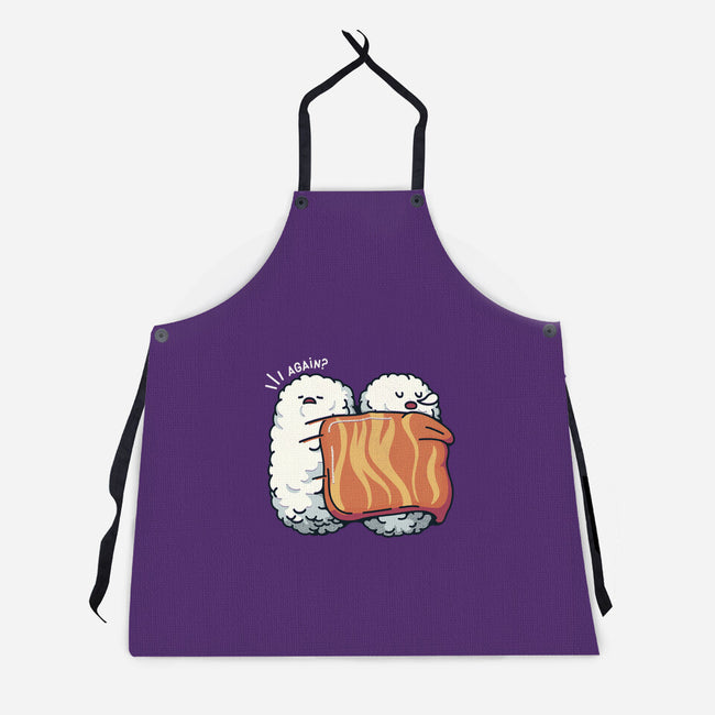 Sleeping Sushi Again-Unisex-Kitchen-Apron-tobefonseca