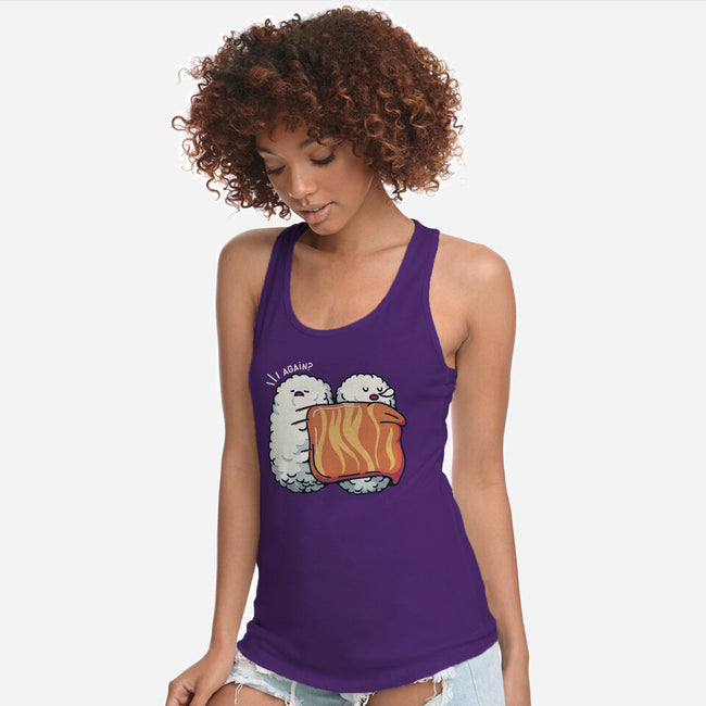 Sleeping Sushi Again-Womens-Racerback-Tank-tobefonseca