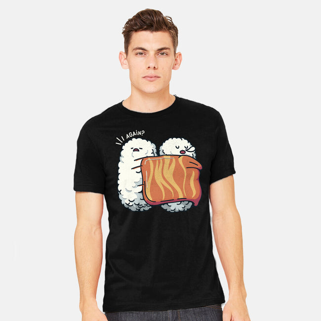 Sleeping Sushi Again-Mens-Heavyweight-Tee-tobefonseca