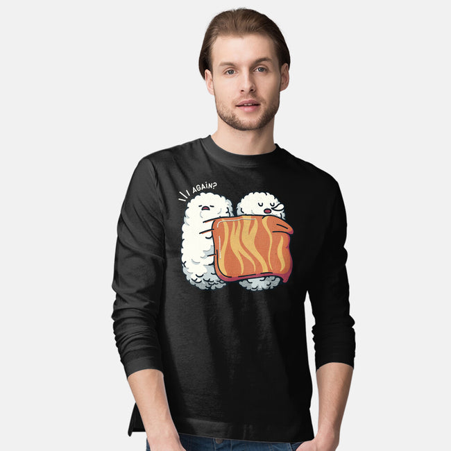 Sleeping Sushi Again-Mens-Long Sleeved-Tee-tobefonseca