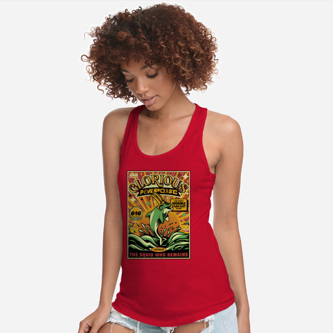 Glorious Porpoise Comics Heroes-Womens-Racerback-Tank-tobefonseca