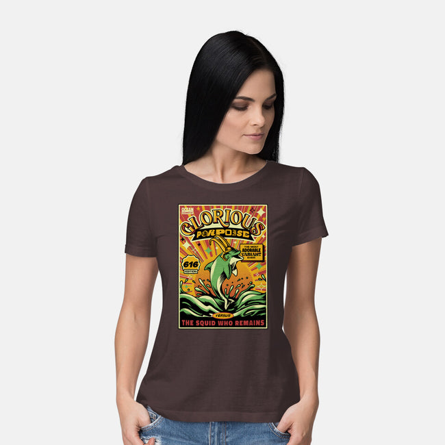 Glorious Porpoise Comics Heroes-Womens-Basic-Tee-tobefonseca