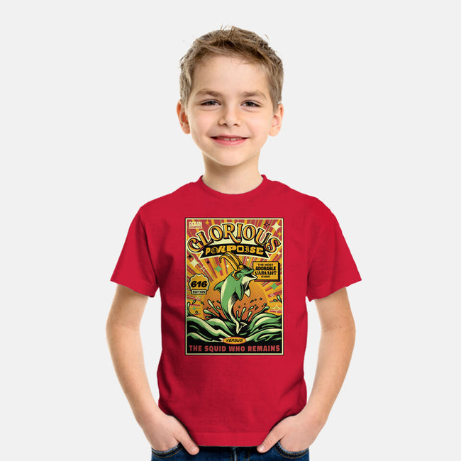 Glorious Porpoise Comics Heroes-Youth-Basic-Tee-tobefonseca