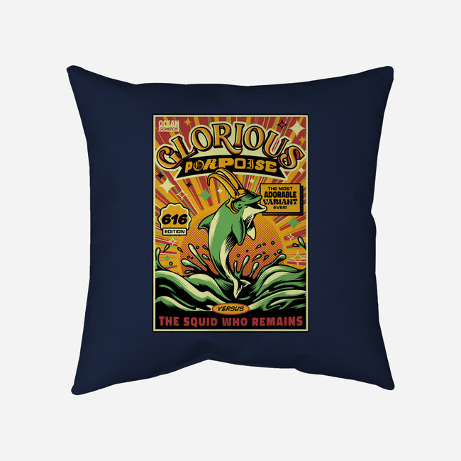 Glorious Porpoise Comics Heroes-None-Removable Cover w Insert-Throw Pillow-tobefonseca