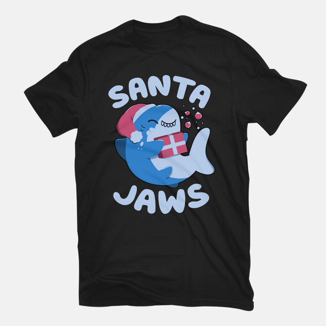 Santa Jaws Xmas Shark-Unisex-Basic-Tee-tobefonseca