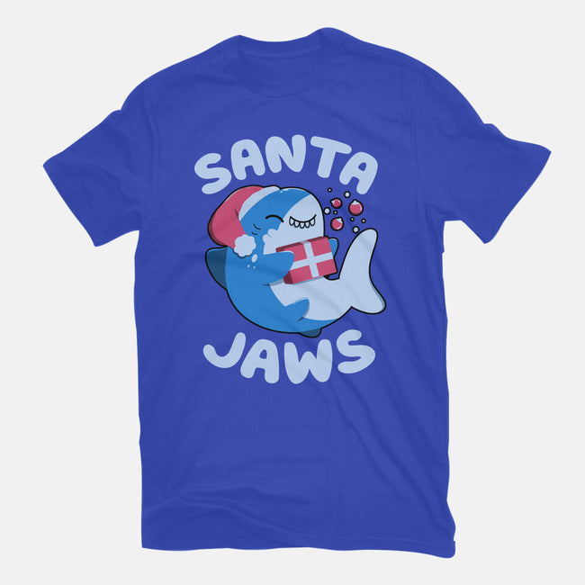 Santa Jaws Xmas Shark-Unisex-Basic-Tee-tobefonseca