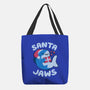 Santa Jaws Xmas Shark-None-Basic Tote-Bag-tobefonseca