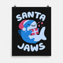 Santa Jaws Xmas Shark-None-Matte-Poster-tobefonseca