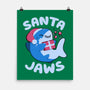 Santa Jaws Xmas Shark-None-Matte-Poster-tobefonseca