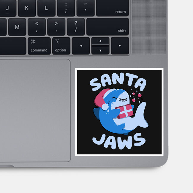 Santa Jaws Xmas Shark-None-Glossy-Sticker-tobefonseca