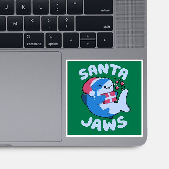 Santa Jaws Xmas Shark-None-Glossy-Sticker-tobefonseca