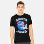 Santa Jaws Xmas Shark-Mens-Heavyweight-Tee-tobefonseca