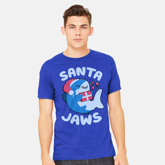 Santa Jaws Xmas Shark-Mens-Heavyweight-Tee-tobefonseca