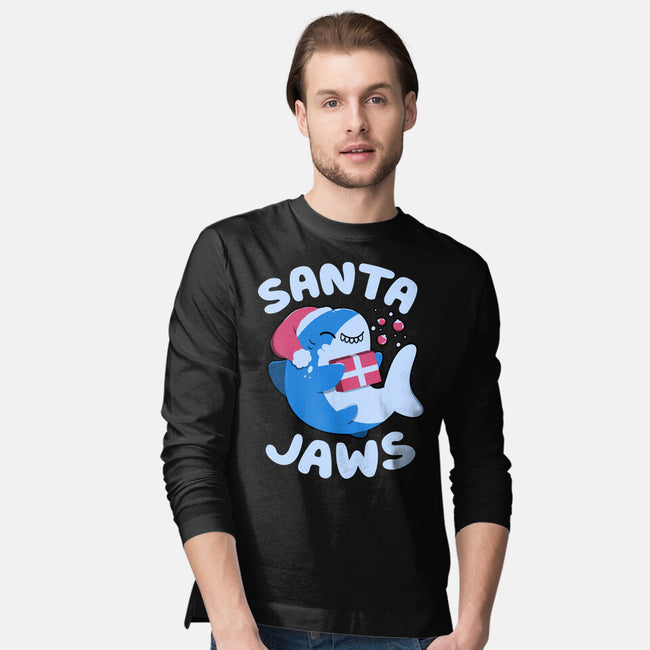 Santa Jaws Xmas Shark-Mens-Long Sleeved-Tee-tobefonseca