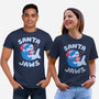 Santa Jaws Xmas Shark-Unisex-Basic-Tee-tobefonseca