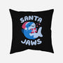 Santa Jaws Xmas Shark-None-Removable Cover w Insert-Throw Pillow-tobefonseca