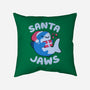 Santa Jaws Xmas Shark-None-Removable Cover w Insert-Throw Pillow-tobefonseca